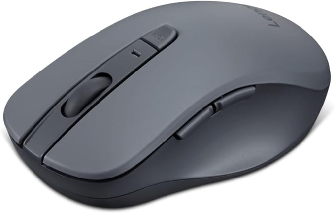 Lenovo WL310 Bluetooth Silent Mouse, Ergonomic, Adjustable DPI, Silent Clicks, Bluetooth 5.0, Portable for Windows, Mac, and Chromebook, Grey