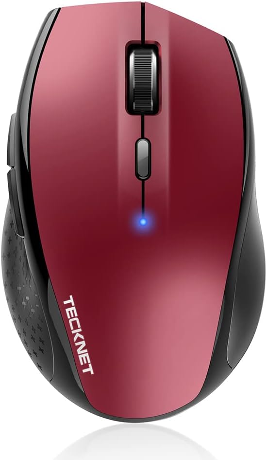TECKNET Bluetooth Mouse, 3200 DPI Computer Mouse, 2-Year Battery Wireless Mouse 6 Adjustable DPI, 6 Buttons Compatible with Laptop/Windows/Computer