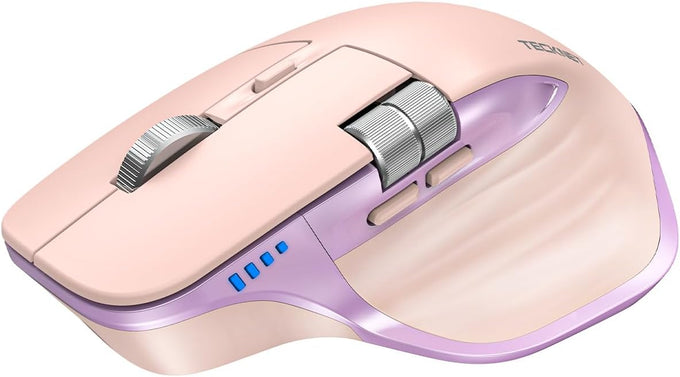 TECKNET Wireless Mouse, Side Scroll Bluetooth Rechargeable, 3-Device
