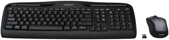 Logitech MK335 Full Size Quiet Wireless Keyboard Mouse Combo - Black/Silver