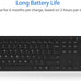 Arteck 2.4G USB Wireless Keyboard Full Size Keyboard for Computer/PC/Laptop