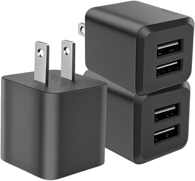 USB A Wall Charger,Dual Port Cube Power Adapter Charger Plug Block Charger