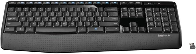 Logitech K345 Full Size Wireless Keyboard with Palm Rest for PC, Laptop