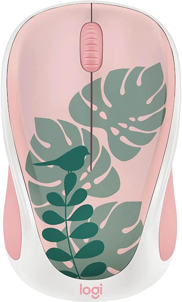 Logitech - Design Collection Limited Edition Wireless Compact Mouse with Colorful Designs - Golden Garden