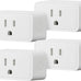 Amazon Basics Smart Plug, Works with Alexa Only, Voice Control, Remote APP Control, Schedule, Compact Design, Versatile, 2.4 GHz Wi-Fi, No Hub Required, 4-Pack, White