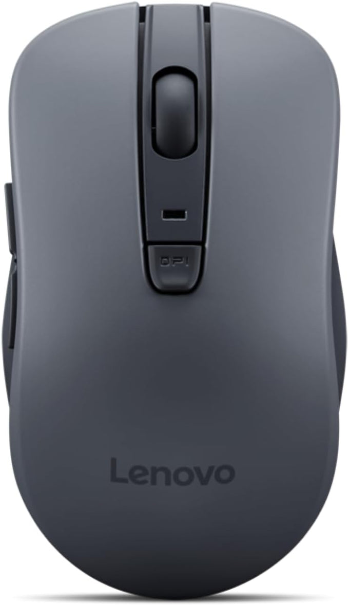 Lenovo WL310 Bluetooth Silent Mouse, Ergonomic, Adjustable DPI, Silent Clicks, Bluetooth 5.0, Portable for Windows, Mac, and Chromebook, Grey