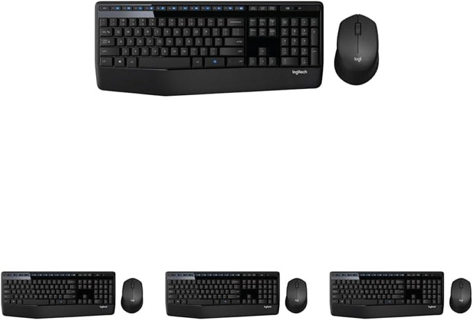 Logitech K345 Full Size Wireless Keyboard with Palm Rest for PC, Laptop
