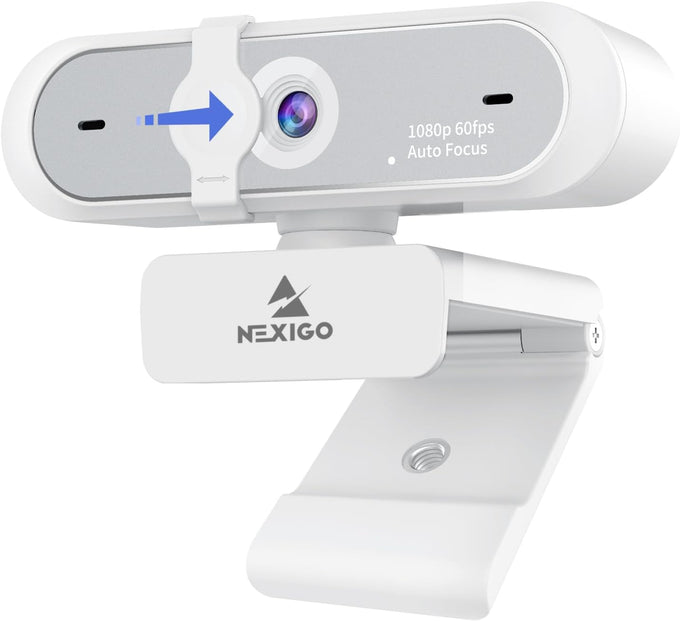 NexiGo N60 1080P Webcam with Microphone, Software Control & Privacy Cover, USB HD Computer Web Camera, Plug and Play, for Zoom/Skype/Teams, Conferencing and Video Calling