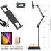 Tablet Floor Stand with 5LB Metal Base, Overhead Bed Phone Stand Angle Height Adjustable Holder, Universal Floor Stand Compatible with iPhone iPad Pro Air Mini, Samsung Tab, Kindle, E-Readers…