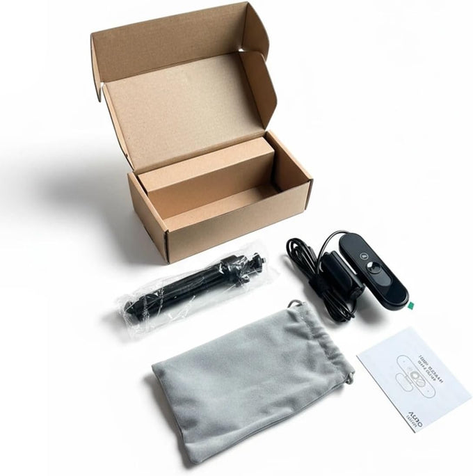 1080P Webcam with Mic, Privacy Cover, Mute Button for PC/Laptop