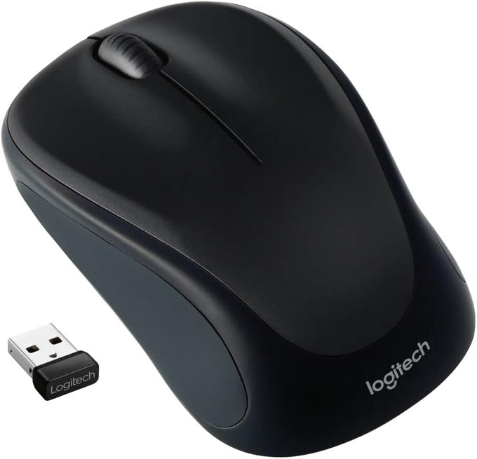 Logitech M317 Compact Ambidextrous 2.4 GHz Wireless Mouse - Black