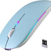 Afaartcci Rechargeable Wireless Mouse, Silent Bluetooth Mouse (Black)