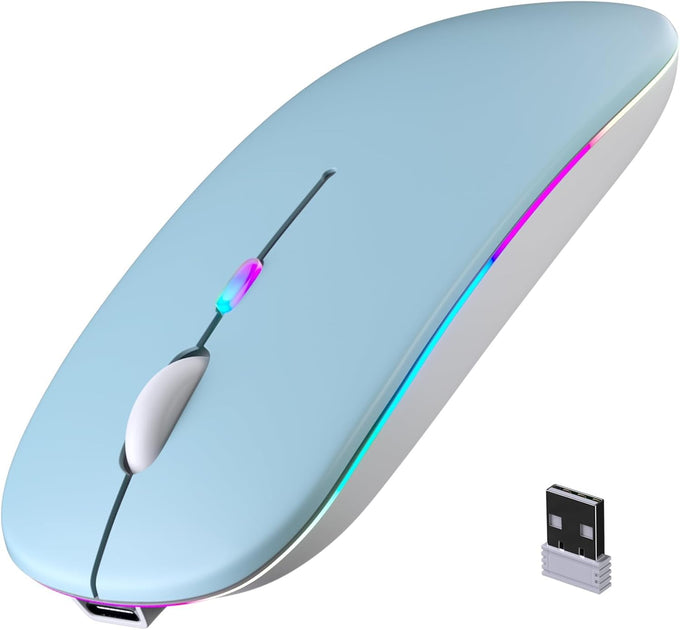 Afaartcci Rechargeable Wireless Mouse, Silent Bluetooth Mouse (Black)