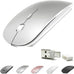 KLO Rechargeable Bluetooth 5.2/3.0/Type-C/USB-2.4G Mouse for MacBook/MacBook air/Pro/iPad, Wireless Mouse for Laptop/Notebook/pc/iPad/Chromebook (Black)
