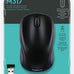 Logitech M317 Compact Ambidextrous 2.4 GHz Wireless Mouse - Black