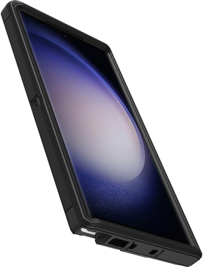 OtterBox Galaxy S23 Ultra (Only) - Defender Series Case - Black, Rugged & Durable - with Port Protection - Case Only - Microbial Defense Protection - Non-Retail Packaging