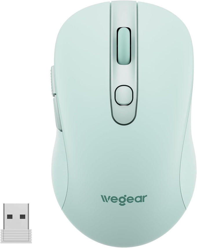 wegear USB Wireless Mouse for Laptop PC Mac, 2.4GHz Cordless Mouse-Black