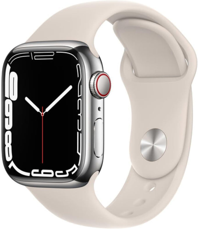 Apple Watch Series 7 (GPS, 45mm) Blue Aluminum Case with Abyss Blue Sport Band, Regular (Renewed)