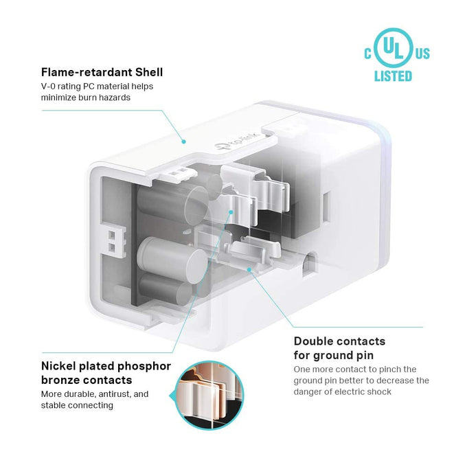 Kasa Smart Plug HS103P4, Smart Wi-Fi Outlet, Touch Actuator, Works with Alexa, Echo, Google Home, No Hub Required, 15 Amp, UL Certified, 4-Pack, White