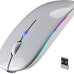 Afaartcci Rechargeable Wireless Mouse, Silent Bluetooth Mouse (Black)