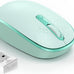 TECKNET Compact Ambidextrous Wireless Mouse for Laptop Mint Green