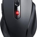 HOTWEEMS Wireless Mouse, D-09 Computer Mouse USB Cordless Mice for Laptop, Ergo Grips, Lightspeed 5-Level 2400 DPI, 16 Months Battery, Portable for PC Mac Chromebook (Black)