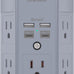 One Beat Surge Protector Wall Outlet Extender,3-Sided Outlet Splitter 1680J