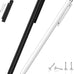 Stylus Pen for Touchscreen (2 Pack) - Mixoo 2-in-1 High Sensitivity Retractable Stylus with Smaller Disc Tip Universal Stylus for iPad iPhone Tablets Switch Capacitive Touch Screens (Black + White)