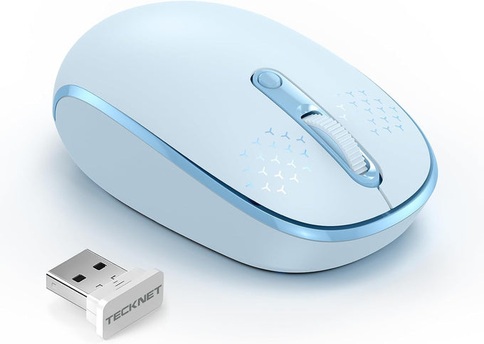 TECKNET Compact Ambidextrous Wireless Mouse for Laptop Mint Green