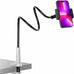 MAGIPEA Gooseneck Phone Holder for Bed, 30in Flexible Overhead Cell Phone Mount for Desk, Hands-Free Viewing Clamp Stand Compatible with iPhone 17 16 15 Pro Max and 3.5-7" Devices