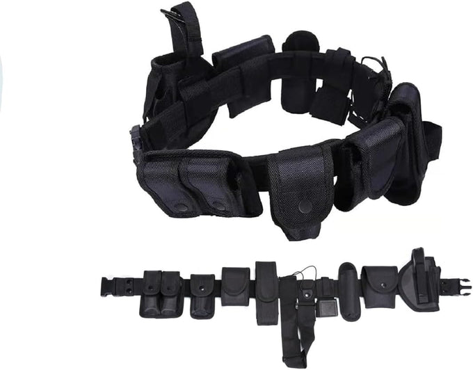 10 in 1 Duty Belt Black Law Enforcement Tactical Equipment System Set 10 pcs
