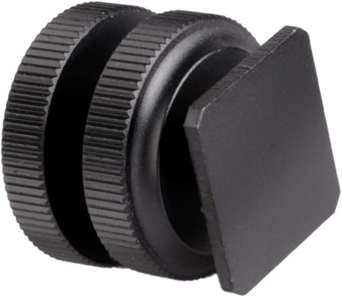 (2 Packs) Fotasy Hot Shoe to 1/4 Adapter, Camera Hot Shoe Mount Adapter, Flash Shoe to 1/4"-20 Male Post Adapter with Locking Disk