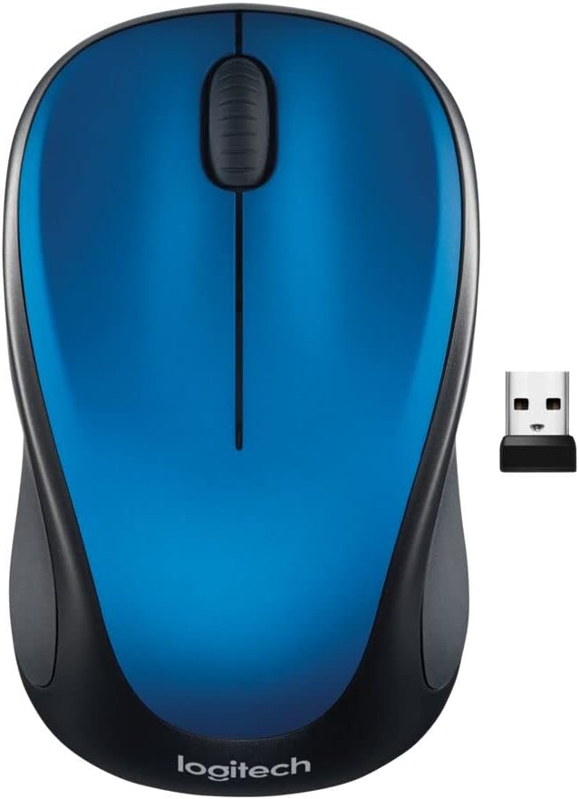 Logitech M317 Compact Ambidextrous 2.4 GHz Wireless Mouse - Blue