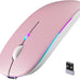Afaartcci Rechargeable Wireless Mouse, Silent Bluetooth Mouse (Black)