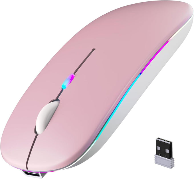 Afaartcci Rechargeable Wireless Mouse, Silent Bluetooth Mouse (Black)