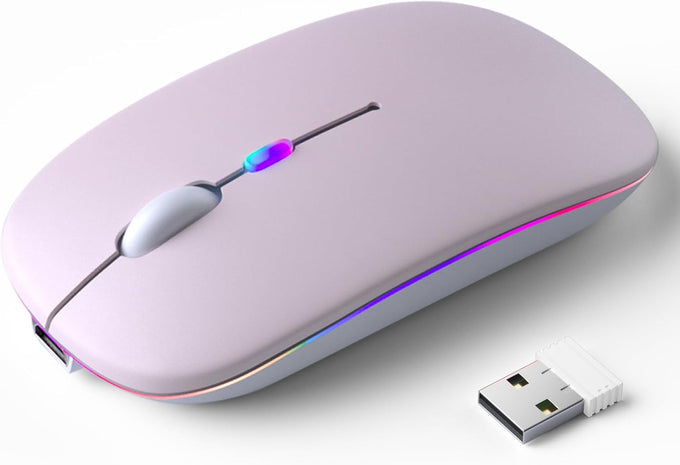 KANMABPC Wireless Bluetooth Mouse, Silent Dual Mode Mouse(Black)