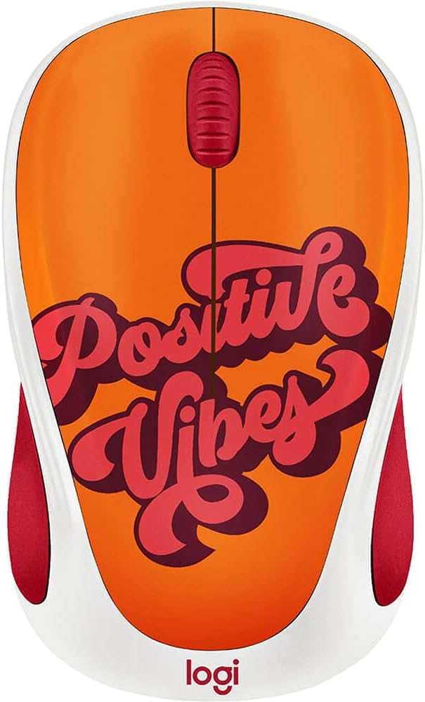 Logitech - Design Collection Limited Edition Wireless Compact Mouse with Colorful Designs - Golden Garden