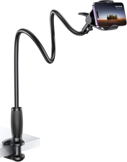 Lamicall Gooseneck Phone Holder for Bed, Stable Flexible Arm Stand for Desk