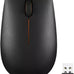 Lenovo 300 Wireless Mouse, Black, Computer Mouse for PC and Laptop with Windows, Ambidextrous Design, 2.4 GHz Nano USB Receiver, 12 Month Battery Life