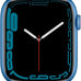Apple Watch Series 7 (GPS, 45mm) Blue Aluminum Case with Abyss Blue Sport Band, Regular (Renewed)