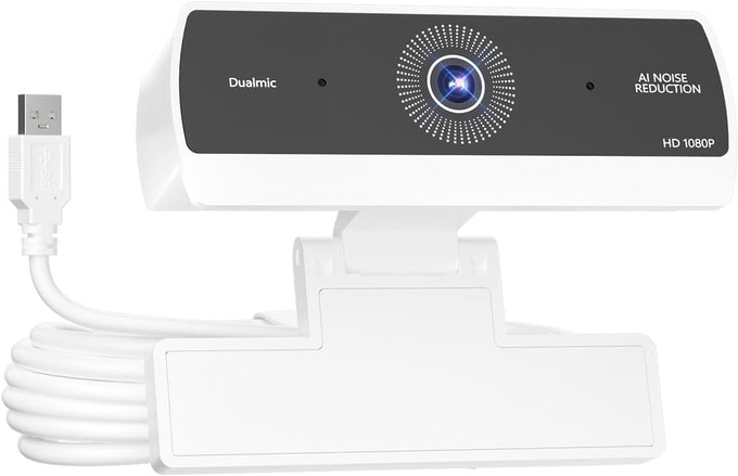 Webcam for PC, HD 1080P USB Plug-and-Play Computer Web Camera, High Definition Webcam for Desktop Laptop, Ideal for Online Class, Video Conference, Live Streaming & Gaming