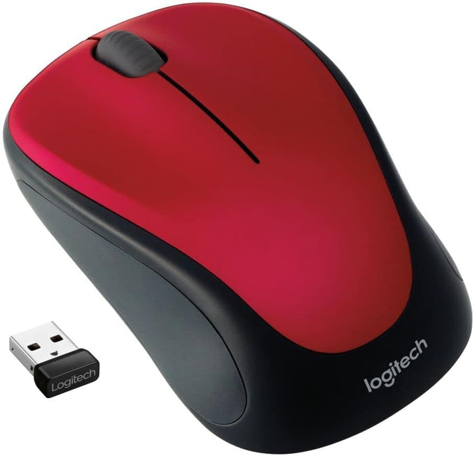Logitech M317 Compact Ambidextrous 2.4 GHz Wireless Mouse - Red