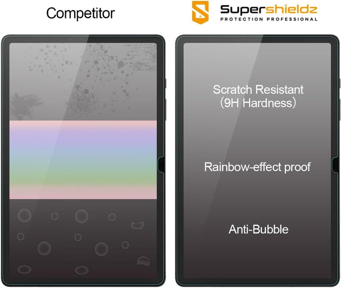 Supershieldz (2 Pack) Designed for Samsung Galaxy Tab S10 Lite / S10 FE / S9 FE (10.9 inch) / Tab S9 (11 inch) Screen Protector, (Tempered Glass) Anti Scratch, Bubble Free