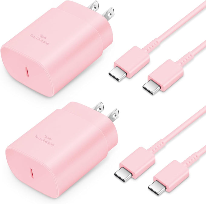 Type C Charger Fast Charging 2-Pack 25W Long 6FT USB C Cable