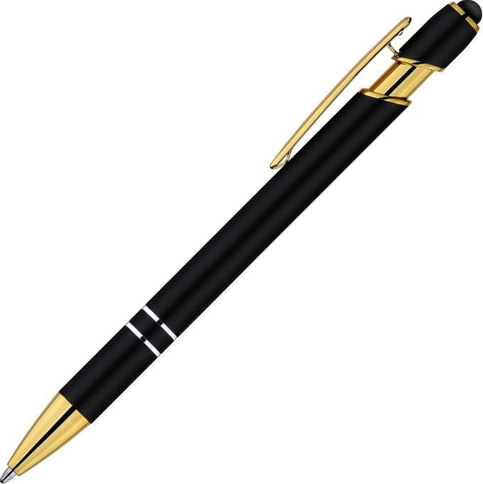 LINFANC 12 Pack Nice Black Pens Ballpoint Pens Stylus Pen for Touchscreen