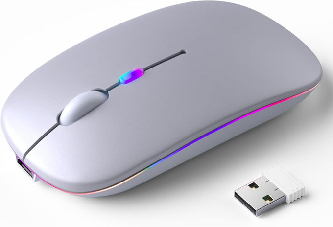 KANMABPC Wireless Bluetooth Mouse, Silent Dual Mode Mouse(Black)