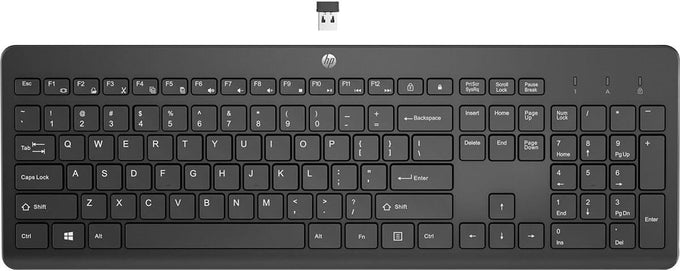 HP 230 Wireless Keyboard - Wireless Connection - Low-Profile, Quiet Design - Windows & Mac OS - Laptop, PC Compatible - Shortcut Keys & Number Pad - Long Battery Life (‎3L1E7AA#ABA),Black