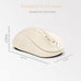 Wireless Mouse, 2026 New Model, Silent Click Ergonomic Design, Portable, 4 Buttons, Adjustable DPI (800/1200/1600), for Laptop/PC/Office (Beige)