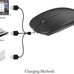 KLO Rechargeable Bluetooth 5.2/3.0/Type-C/USB-2.4G Mouse for MacBook/MacBook air/Pro/iPad, Wireless Mouse for Laptop/Notebook/pc/iPad/Chromebook (Black)
