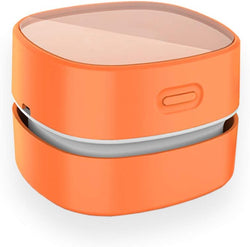 ODISTAR Mini Desktop Vacuum Cleaner for Table Dust (Orange AA Battery)